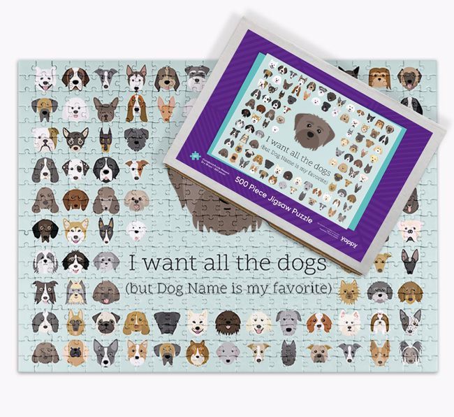 I Want All The Dogs: Personalized {breedFullName} Jigsaw